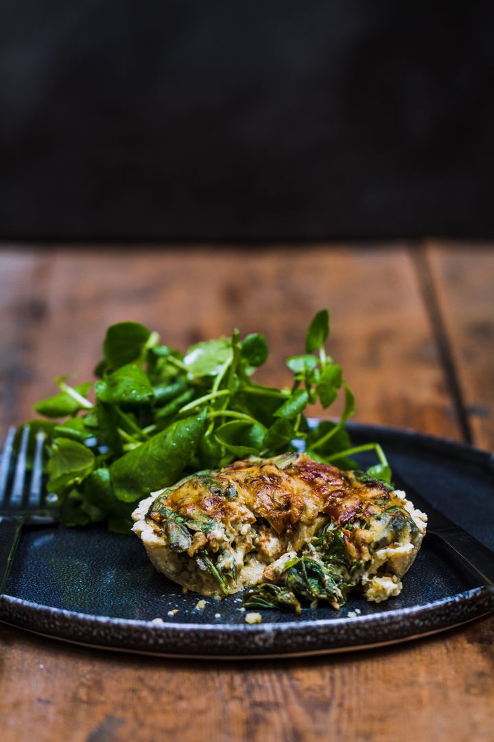 Spinach & Wild Mushroom Quiche