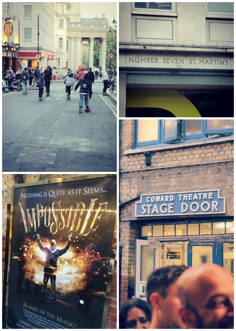 Collage of various things happening on a synchronicity walk in London